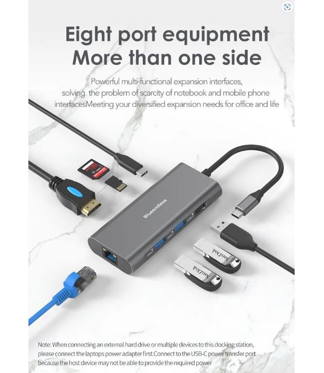 HC801 - USB-C HUB 8 in 1