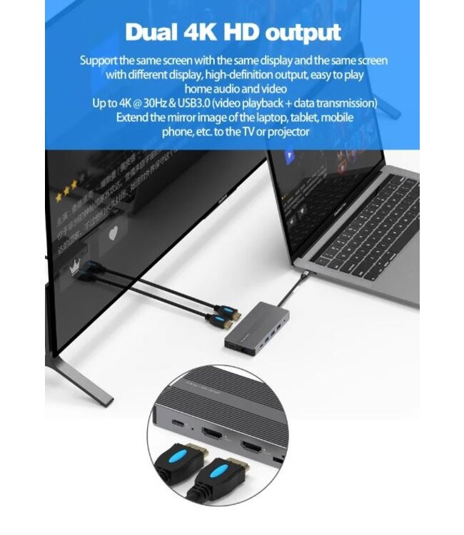HD1202 - USB-C HUB 12 in 1