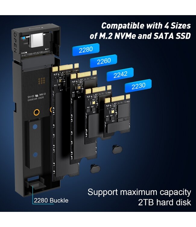SSD NVMe + SATA Enclosure