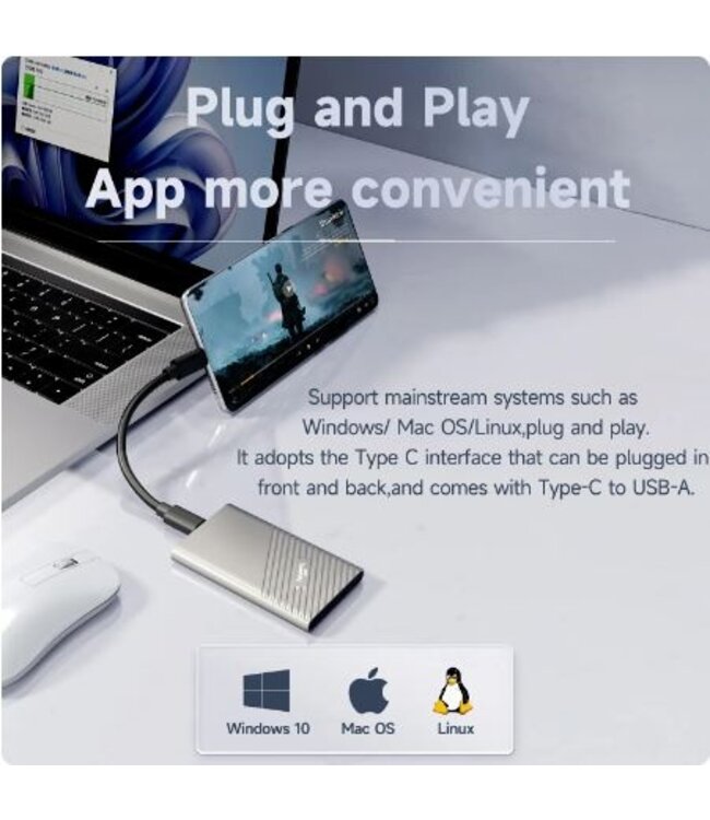 EXTERNAL SSD FANGXIANG - 1 TB - 2000/1800 - USB-C 20GBPS