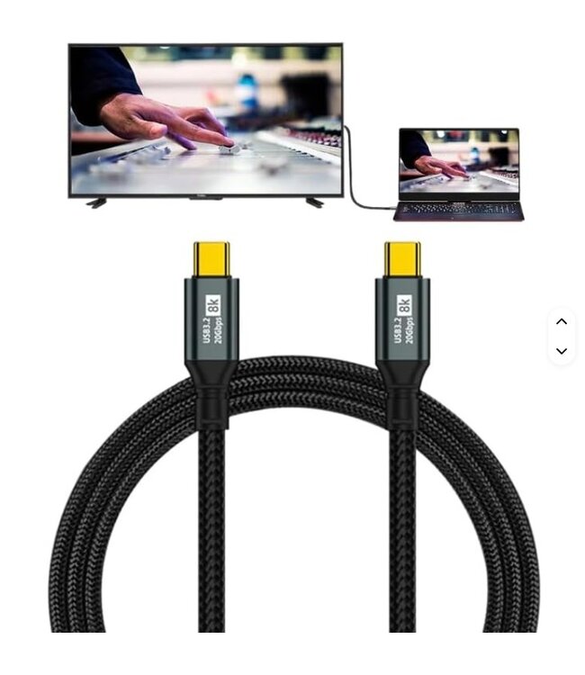 OFFICE-SHOP.BE USB-C TO USB-C Cable 1M - 100W PD - 20 Gbps Data