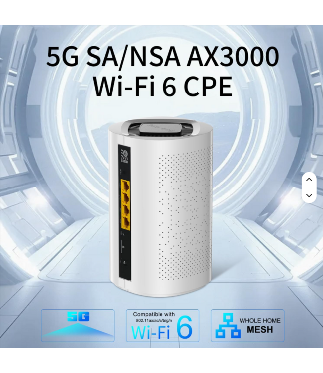 ZBT - 5G Home Router met SIM-kaart AX3000 Gigabit Dual Band OpenWrt 4G 5G CPE