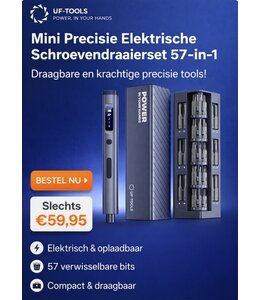 OFFICE-SHOP.BE Elektrische precisieschroevendraaier 57-in-1