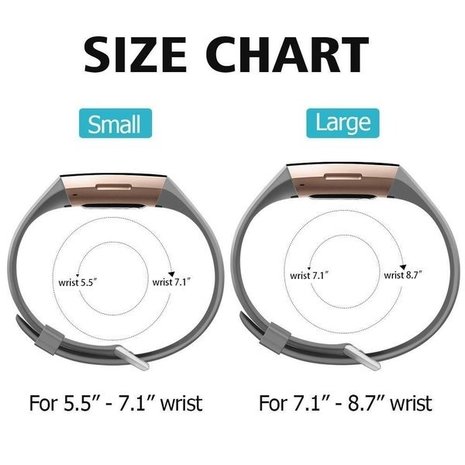 Strap-it® Strap-it Fitbit Charge 3 silicone band (grijs)