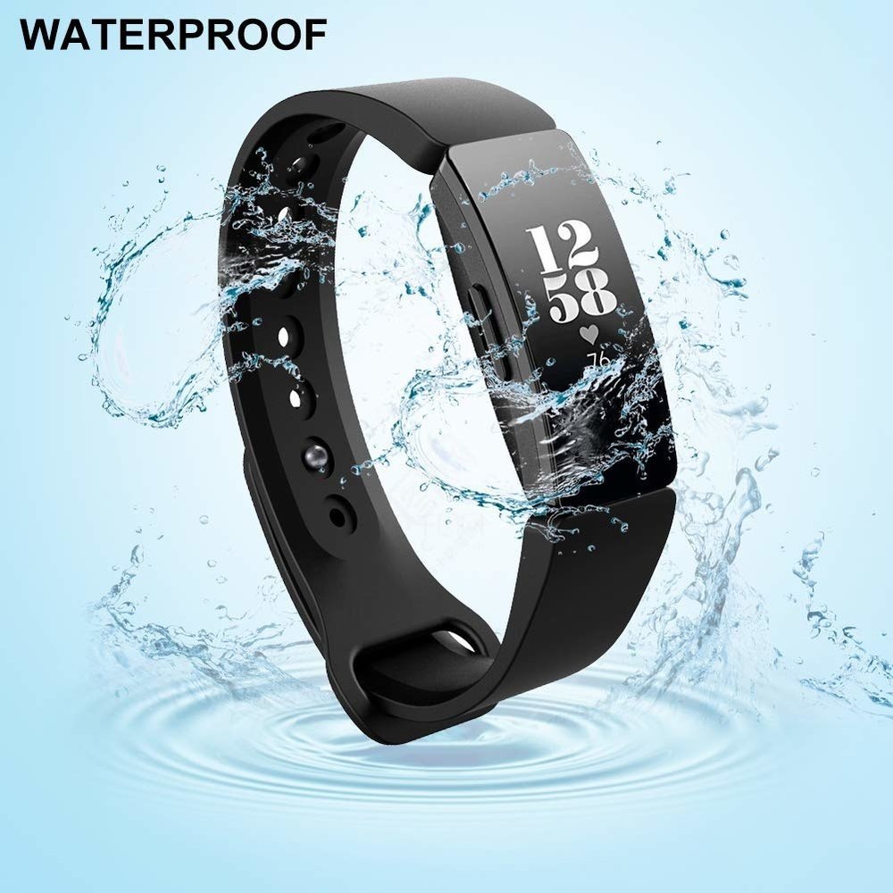 Strap-it® Strap-it Fitbit Inspire  silicone bandje (zwart)