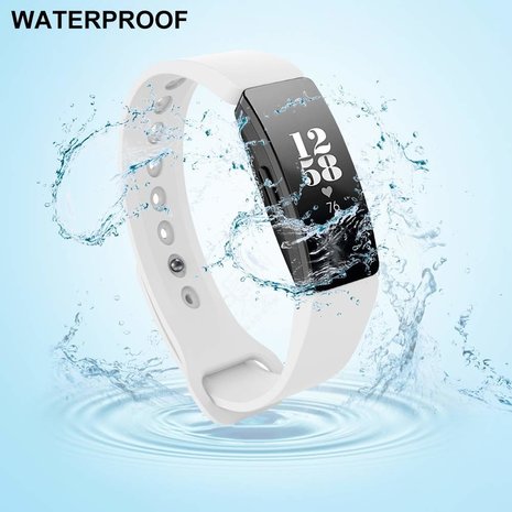 Strap-it® Strap-it Fitbit Inspire  silicone band (wit)