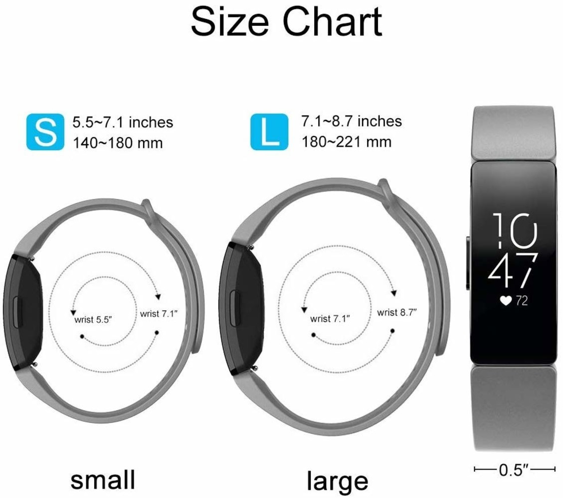 Strap-it® Strap-it Fitbit Inspire  silicone band (grijs)