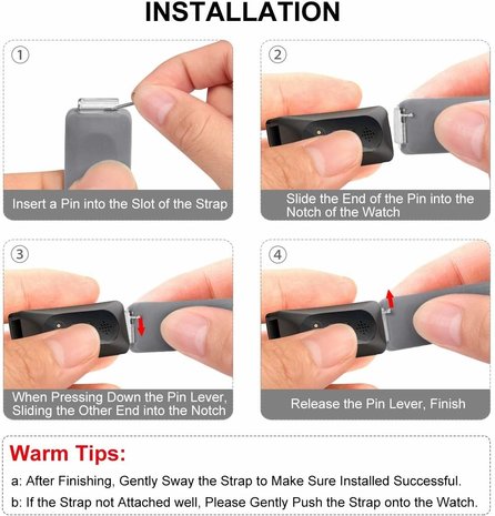 Strap-it® Strap-it Fitbit Inspire  silicone band (grijs)