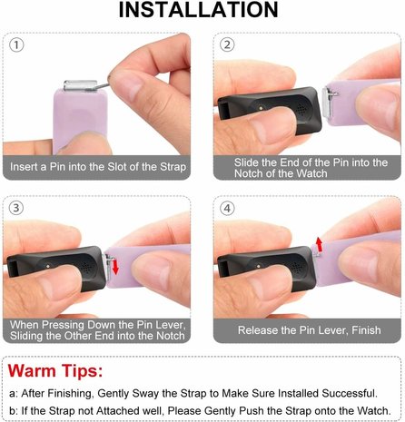 Strap-it® Strap-it Fitbit Inspire  silicone band (lila)