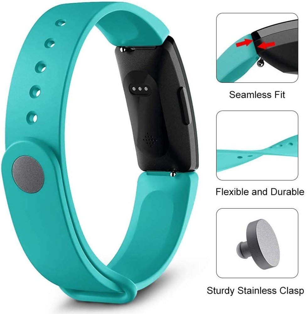 Strap-it® Strap-it Fitbit Inspire  silicone band (turquoise)