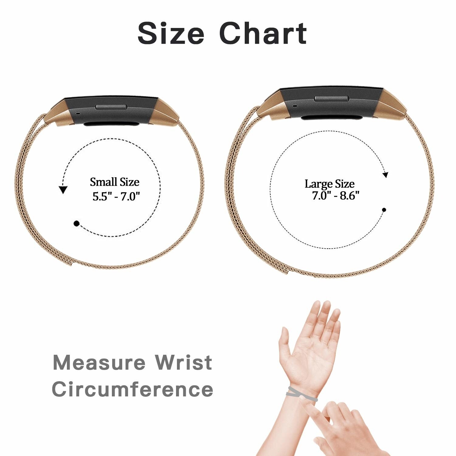 Strap it Strap it Fitbit Charge 3 Milanese band rose goud