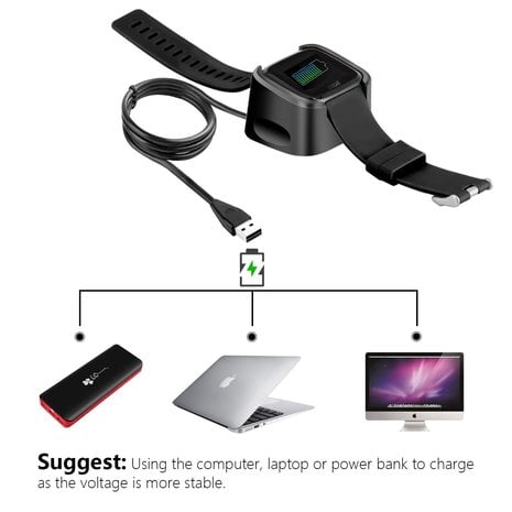 Fitbit Versa oplader USB Smartwatchbanden