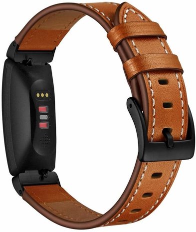 Strap-it® Strap-it Fitbit Inspire leren bandje (bruin) Strap-it® Strap-it Fitbit Inspire leren bandje (bruin)