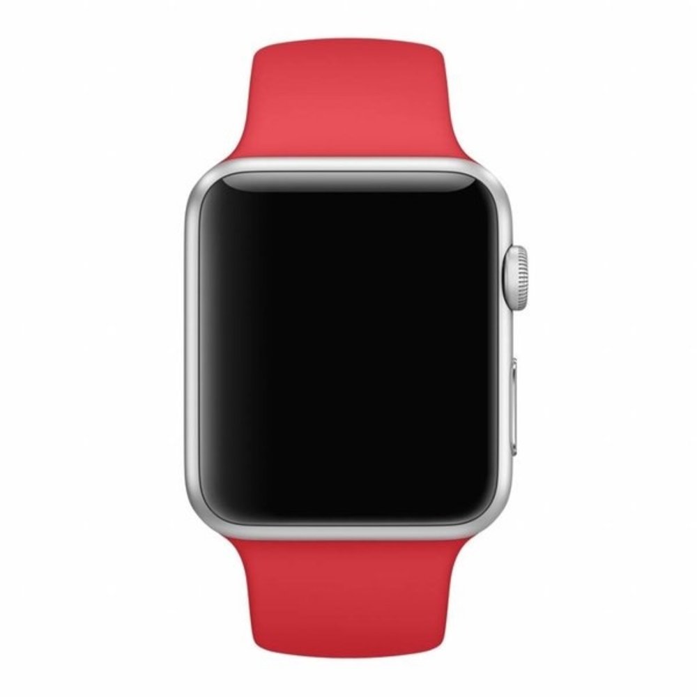 Strap-it® Strap-it Apple Watch silicone band (rood)