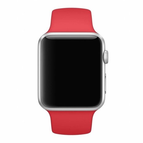 Strap-it® Strap-it Apple Watch silicone band (rood)