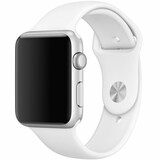 Strap-it® Apple Watch silicone band (wit)