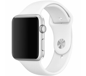 Strap-it® Apple Watch silicone band (wit)