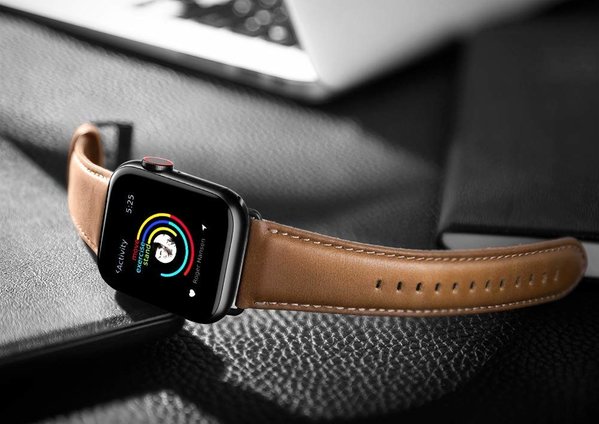 Strap-it® Strap-it Apple Watch leren bandje (bruin)