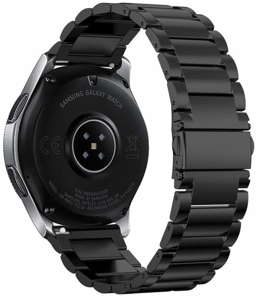 Samsung Galaxy Watch stalen band 46mm zwart Smartwatchbanden
