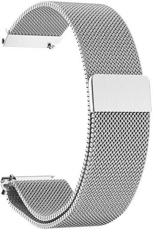 Strap-it® Strap-it Huawei Watch GT 2 Milanese band (zilver) Strap-it® Strap-it Huawei Watch GT 2 Milanese band (zilver)
