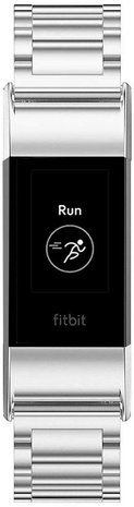 Strap-it® Strap-it Fitbit Charge 4 stalen band (zilver)