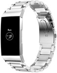 Strap-it® Strap-it Fitbit Charge 4 stalen band (zilver)