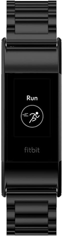 Strap-it® Strap-it Fitbit Charge 4 stalen band (zwart)