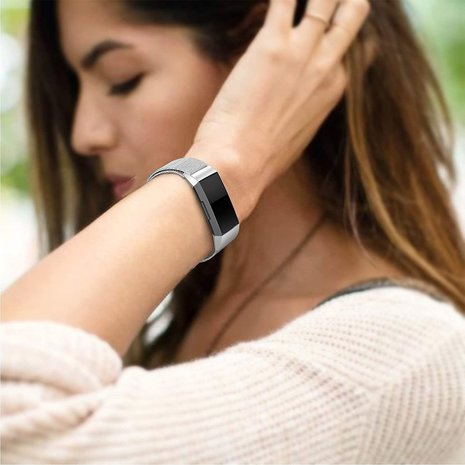 Fitbit Charge 4 Milanese band zilver Smartwatchbanden