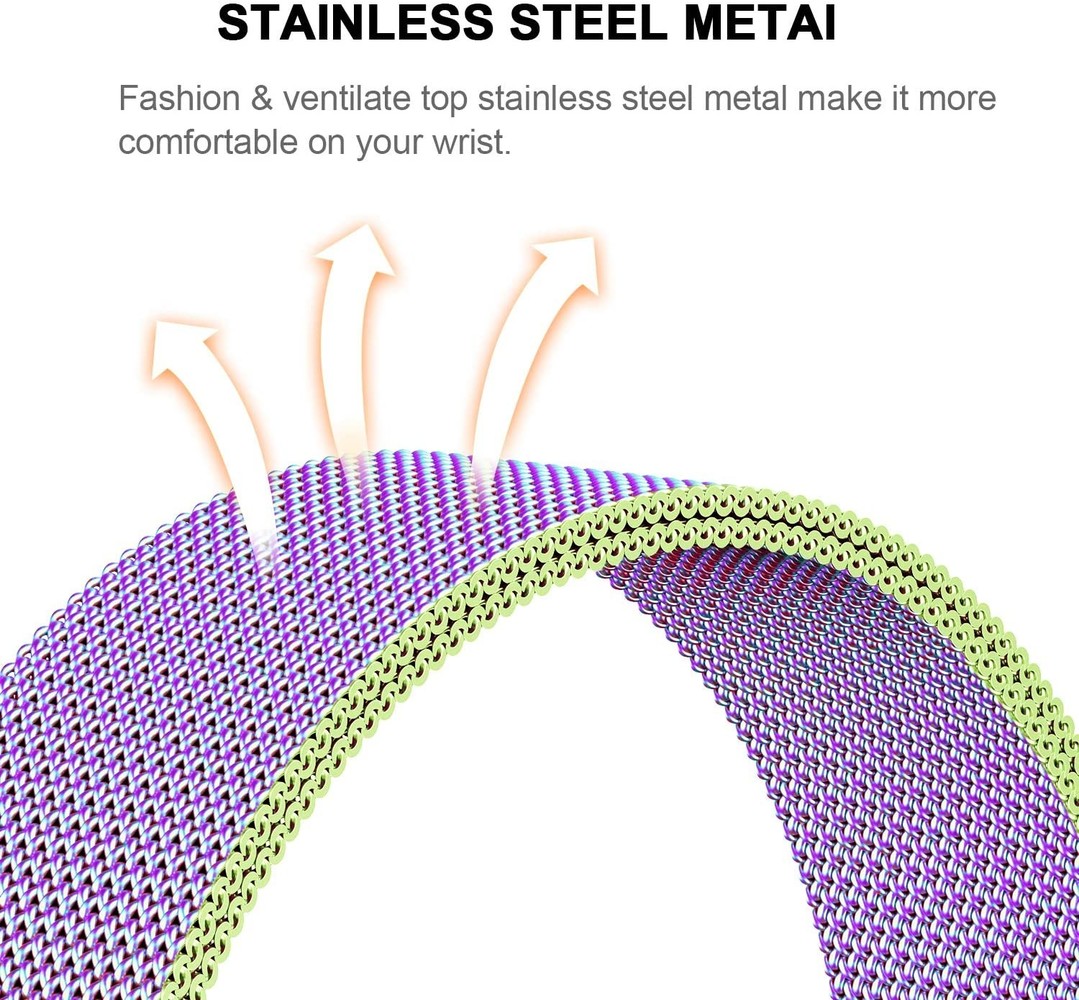 Strap-it® Strap-it Fitbit Charge 4 Milanese band (regenboog)