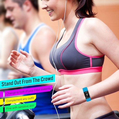 Strap-it® Strap-it Fitbit Charge 4 silicone band (lichtblauw)