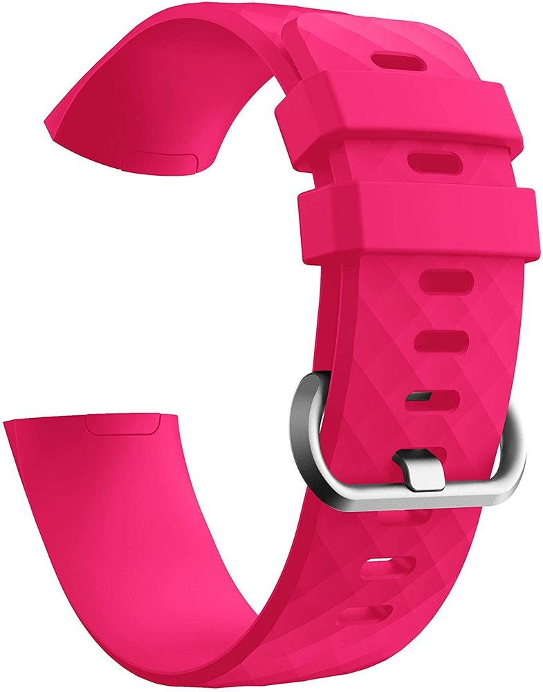 Strap-it® Strap-it Fitbit Charge 4 silicone band (fel roze)