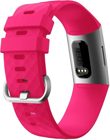 Strap-it® Strap-it Fitbit Charge 4 silicone band (fel roze)