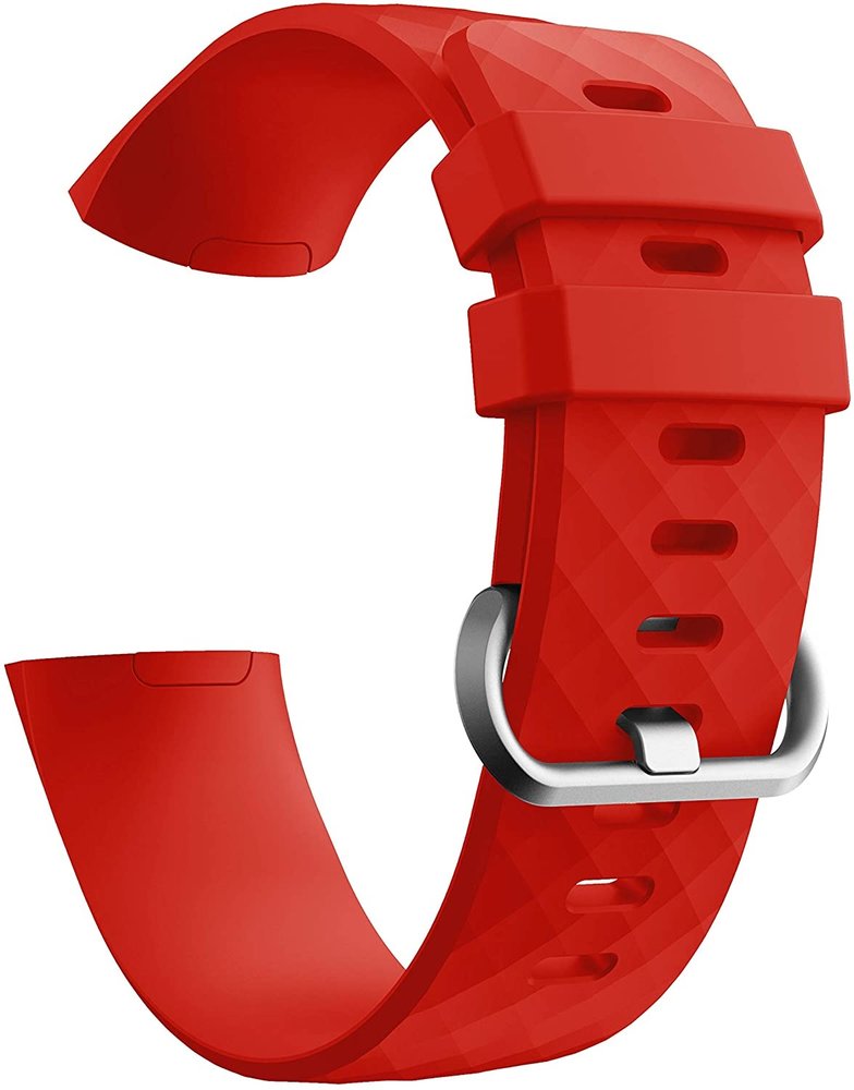 Strap-it® Strap-it Fitbit Charge 4 silicone band (rood)
