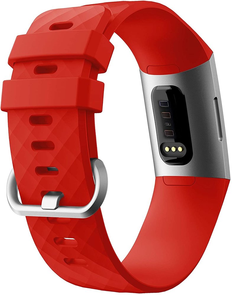 Strap-it® Strap-it Fitbit Charge 4 silicone band (rood)