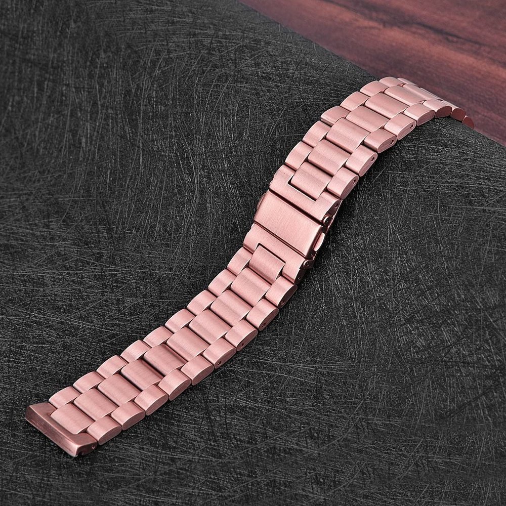 Strap-it® Strap-it Fitbit Versa stalen bandje (roze) Strap-it® Strap-it Fitbit Versa stalen bandje (roze)