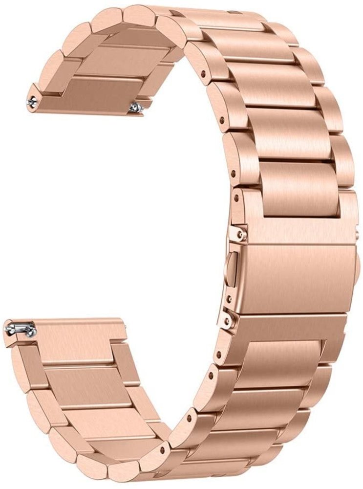Strap-it® Strap-it Fitbit Versa stalen bandje (rosé goud)