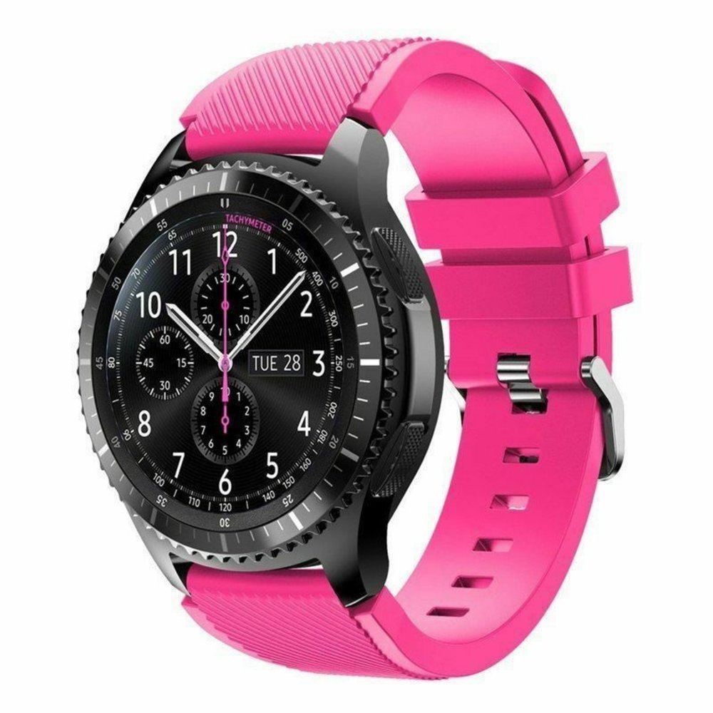 Strap-it® Strap-it Samsung Galaxy Watch siliconen bandje 46mm (knalroze)