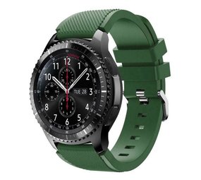 Strap-it® Samsung Galaxy Watch siliconen bandje  46mm (legergroen)