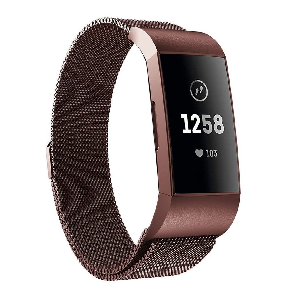 Strap-it® Strap-it Fitbit Charge 4 Milanese band (bruin)