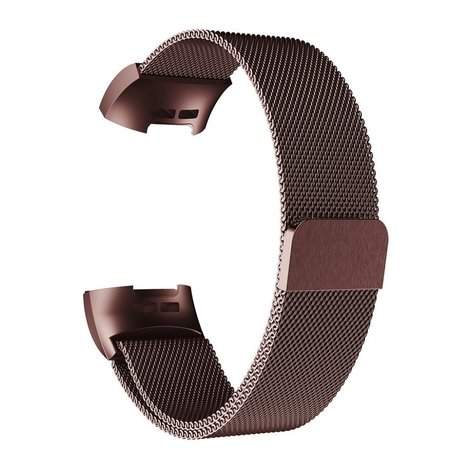 Strap-it® Strap-it Fitbit Charge 4 Milanese band (bruin)