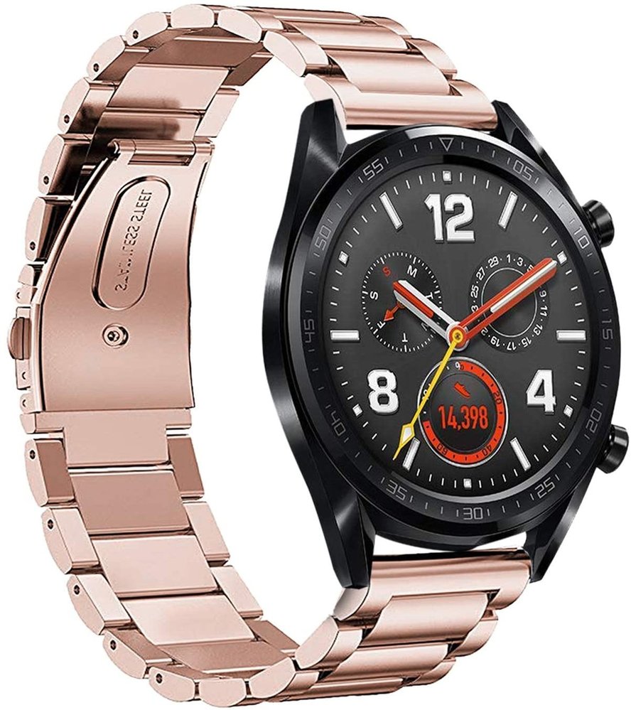 Strap-it® Strap-it Huawei Watch GT 2 stalen band (rosé goud)