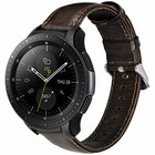 Strap-it® Strap-it Samsung Galaxy Watch leren band 42mm (donkerbruin)
