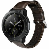 Strap-it® Samsung Galaxy Watch leren band 42mm (donkerbruin)