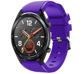 Strap-it® Huawei Watch GT 2 siliconen bandje (paars)