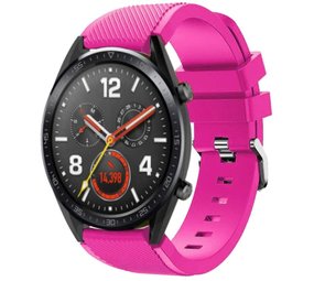 Strap-it® Huawei Watch GT 2 siliconen bandje (knalroze)