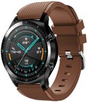 Strap-it® Strap-it Huawei Watch GT 2 siliconen bandje (koffiebruin)