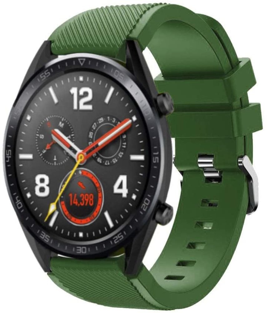 Strap-it® Strap-it Huawei Watch GT 2 siliconen bandje (legergroen)