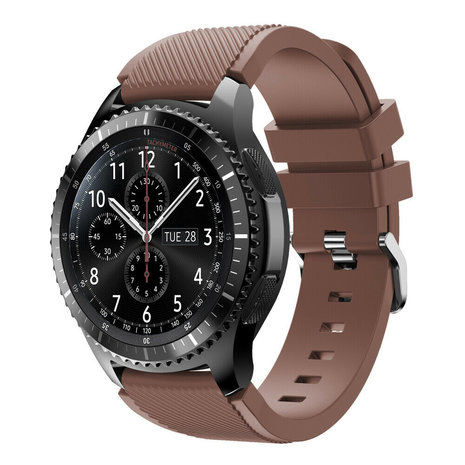 Strap-it® Strap-it Samsung Galaxy Watch siliconen bandje 46mm (koffiebruin)