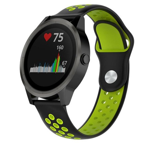 Garmin Vivoactive 3 sport band (zwart/geel) - Smartwatchbanden.nl