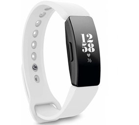 Strap-it® Fitbit Inspire silicone band (wit)